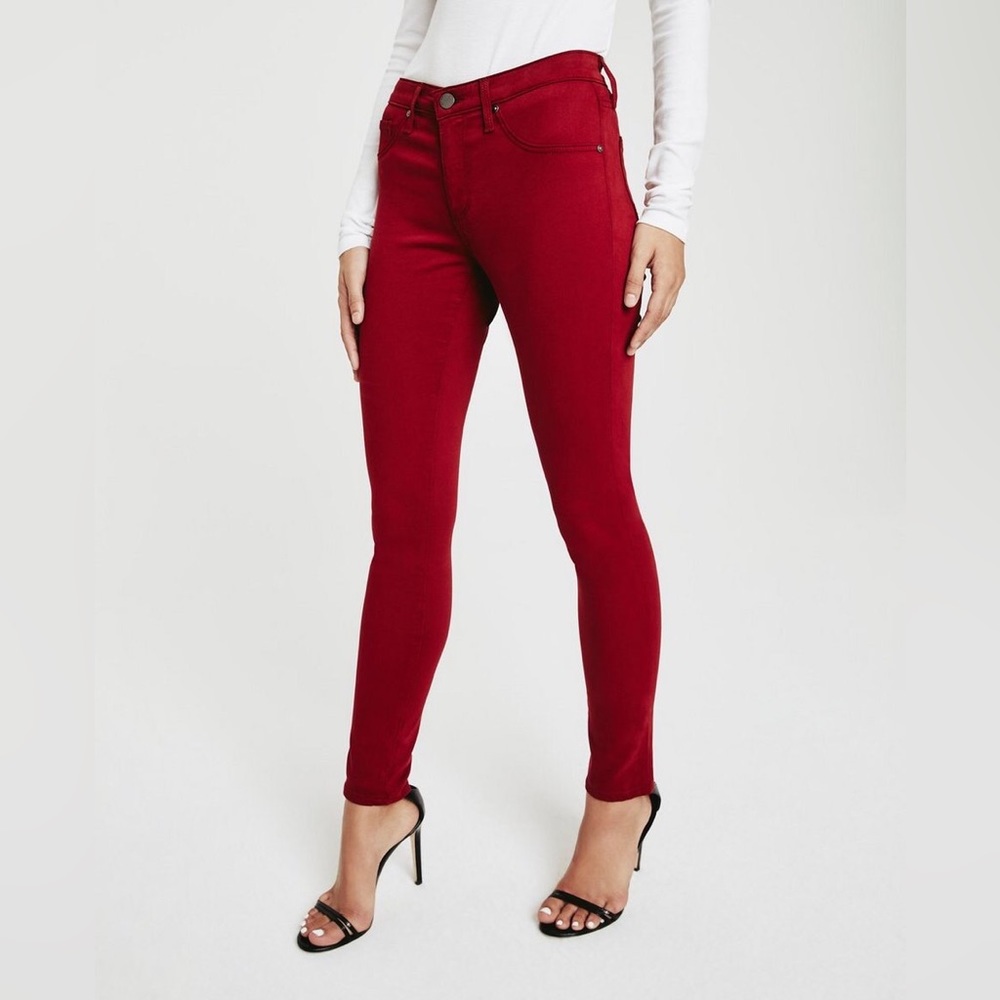 AG Red Adriano Goldschmied The Stevie Ankle Skinnny Leg Jeans 25R - Picture 4 of 8